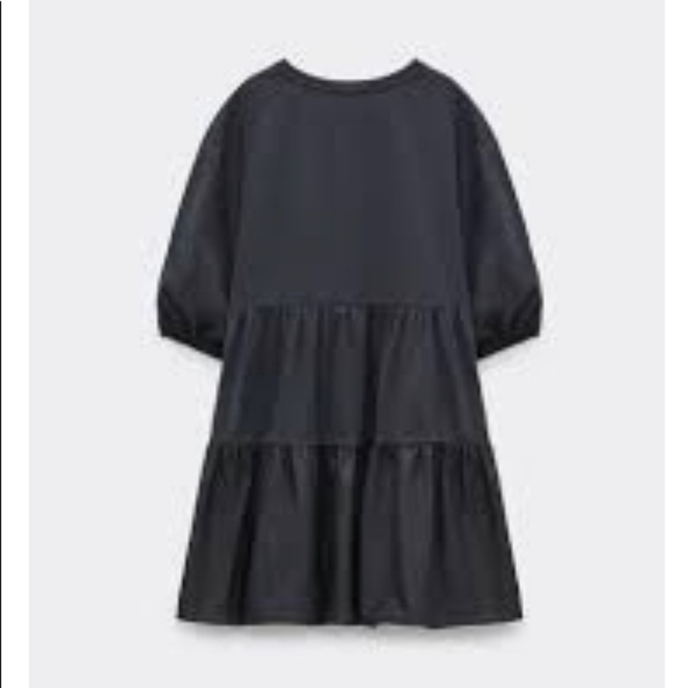 Zara Pleated Dress in Dark Grey Size Medium